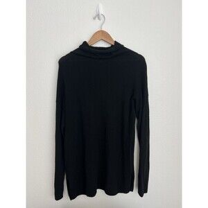 Vince Black Turtleneck Sweater Large Wool Cashmere Minimalist Timeless Luxury